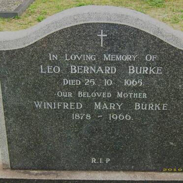 BURKE Leo Bernard -1965 &amp; Winnifred Mary 1878-1966