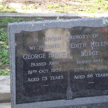 BURGE George -1957, Edith Helen -1962