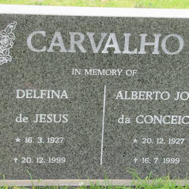 CARVALHO Alberto da Conceicao 1927-1999 &amp; Delphina de Jesus 1927-1999