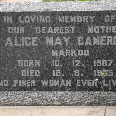 CAMERON Alice May 1907-1965
