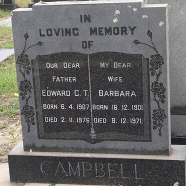 CAMPBELL Edward C.T. 1907-1976 &amp; Barbara 1901-1971