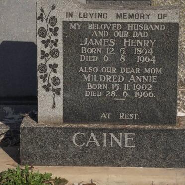 CAINE James Henry 1894-1964 &amp; Mildred Annie 1902-1966