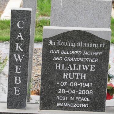 CAKWEBE Hlaliwe Ruth 1941-2008