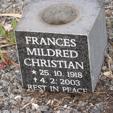 CHRISTIAN Frances Mildred 1918-2003