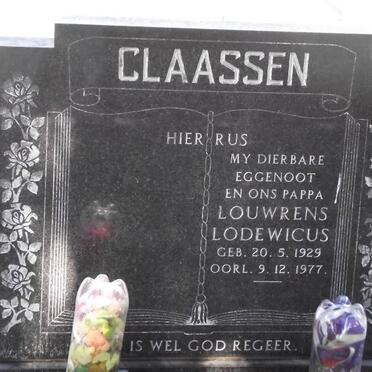 CLAASSEN Louwrens Lodewicus 1929-1977
