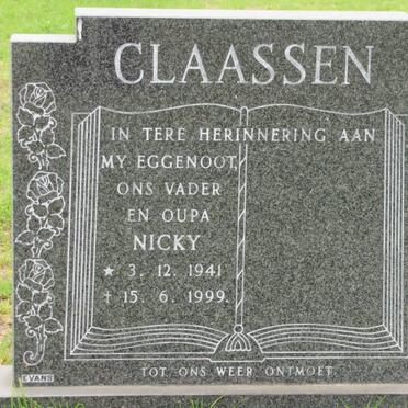 CLAASSEN Nicolaas Petrus 1941-1999