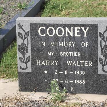 COONEY Harry Walter 1930-1988