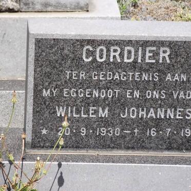 CORDIER Willem Johannes 1930-1978