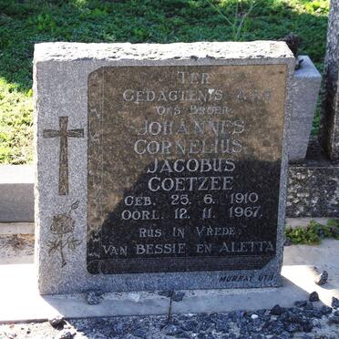 COETZEE Johannes Cornelius Jacobus 1910-1967