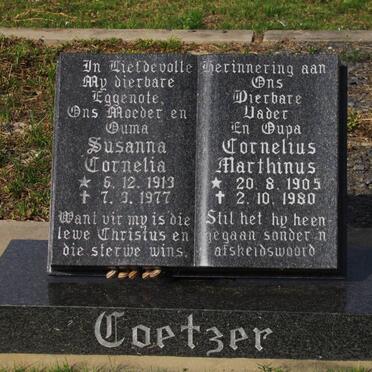 COETZER Cornelius Marthinus 1905-1980 &amp; Susanna Cornelia 1913-1977