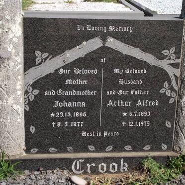 CROOK Arthur Alfred 1893-1975 &amp; Johanna 1896-1977