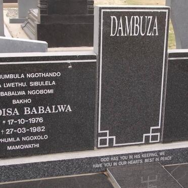 DAMBUZA Douglas Veile 1914-1990 :: DAMBUZA Mandisa Babalwa 1976-1982