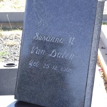 DALEN Susanna M., van 1906-1987