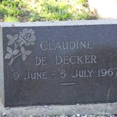 DECKER Claudine, de 1967-1967