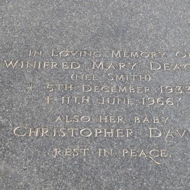 DEACON  Winifred Mary nee SMITH 1933-1966 :: DEACON Christopher David