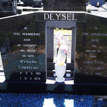 DEYSEL Wynand Cornelius 1919-1978 &amp; Christina 1925-1988