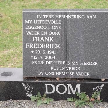 DOM Frank Frederick 1941-2004