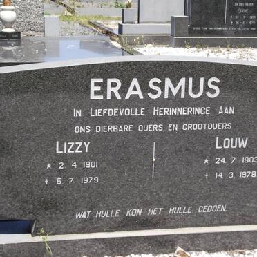 ERASMUS Louw 1903-1978 &amp; Lizzy 1901-1979