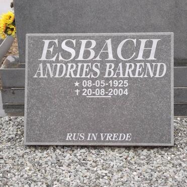 ESBACH Andries Barend 1925-2004