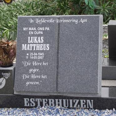 ESTERHUIZEN Lukas Mattheus 1945-2007