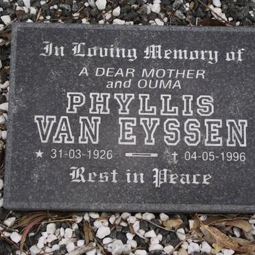 EYSSEN Phyllis, van 1926-1996