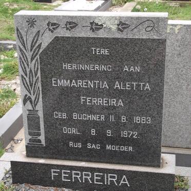 FERREIRA Emmarentia Aletta 1883-1972