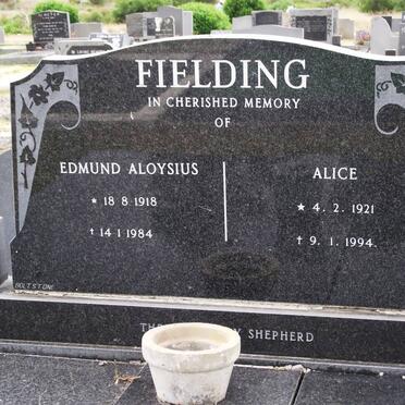 FIELDING Edmund Aloysius 1918-1984 &amp; Alice 1921-1994