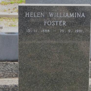 FOSTER Helen Williamina 1888-1981
