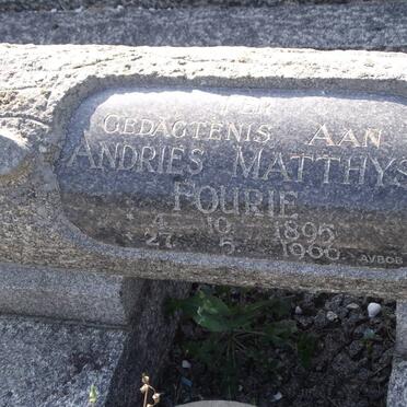 FOURIE Andries Matthys 1895-1966