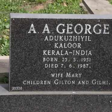 GEORGE A.A. 1951-1987
