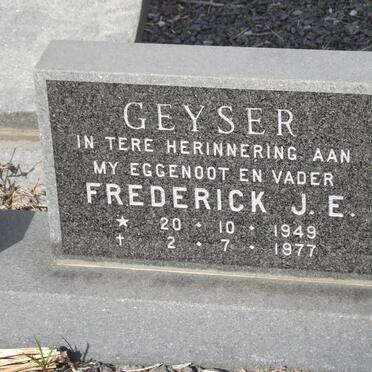 GEYSER Frederick J.E. 1949-1977