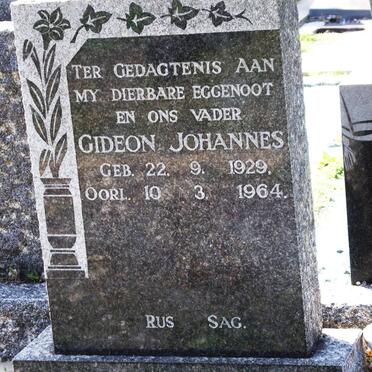 GERICKE Gideon Johannes 1929-1964