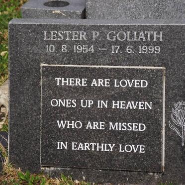 GOLIATH Lester P. 1954-1999
