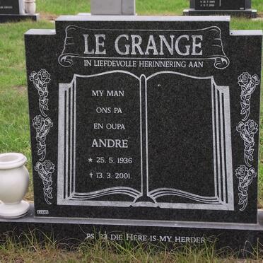 GRANGE André, le 1936-2001