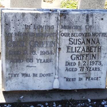 GRIFFIN Cecil -1964 &amp; Susanna Elizabeth -1973