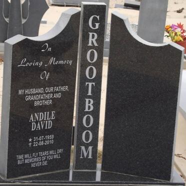GROOTBOOM Andile David 1959-2010
