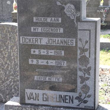 GREUNEN Ockert Johannes, van 1916-1967