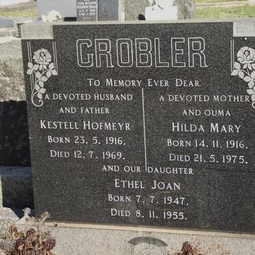 GROBLER Kestell Hoffmeyr 1916-1969 &amp; Hilda Mary 1916-1975 :: GROBLER Ethel Joan 1947-1955