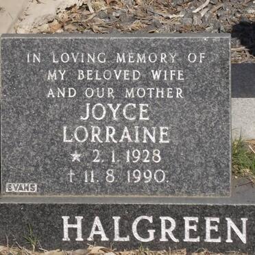 HALGREEN Joyce Lorraine 1928-1990