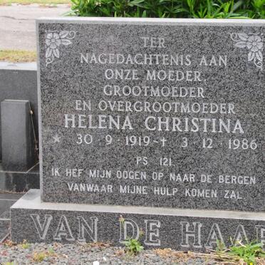 HAAR Helena Christina, van de 1919-1986