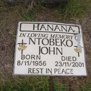HANANA Ntobeko John 1956-2001 