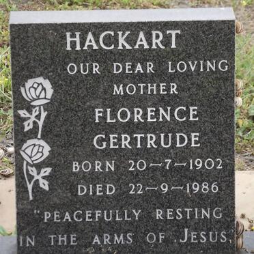 HACKART Florence Gertrude 1902-1986
