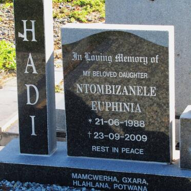 HADI Ntombizanele Euphinia 1988-2009