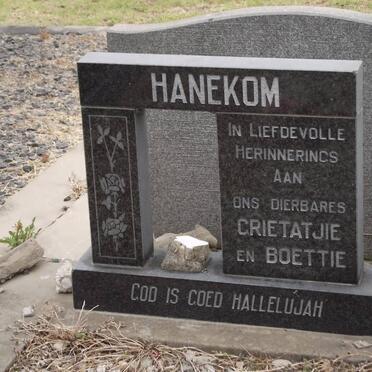 HANEKOM Grietatjie :: HANEKOM Boettie