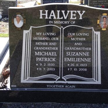 HALVEY Michael Patrick 1930-2003 &amp; Suzanne Emilienne 1923-2008