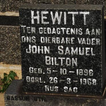HEWITT John Samuel Bilton 1896-1968