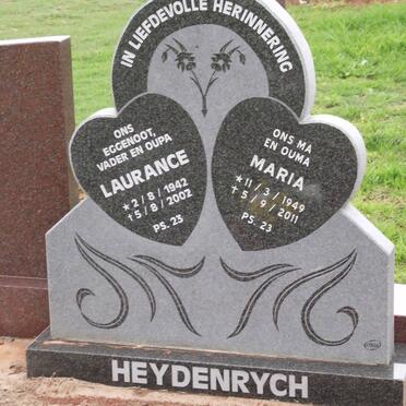 HEYDENRYCH Laurance 1942-2002 &amp; Maria 1949-2011