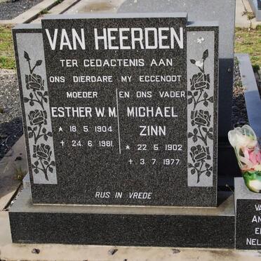 HEERDEN Michael Zinn, van 1902-1977 &amp; Esther W.M. 1904-1981