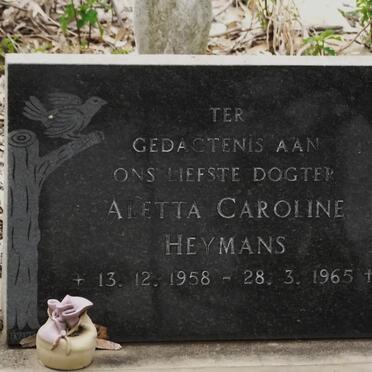 HEYMANS Aletta Carolina 1958-1965