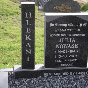 HLEKANI Julia Nowase 1946-2007